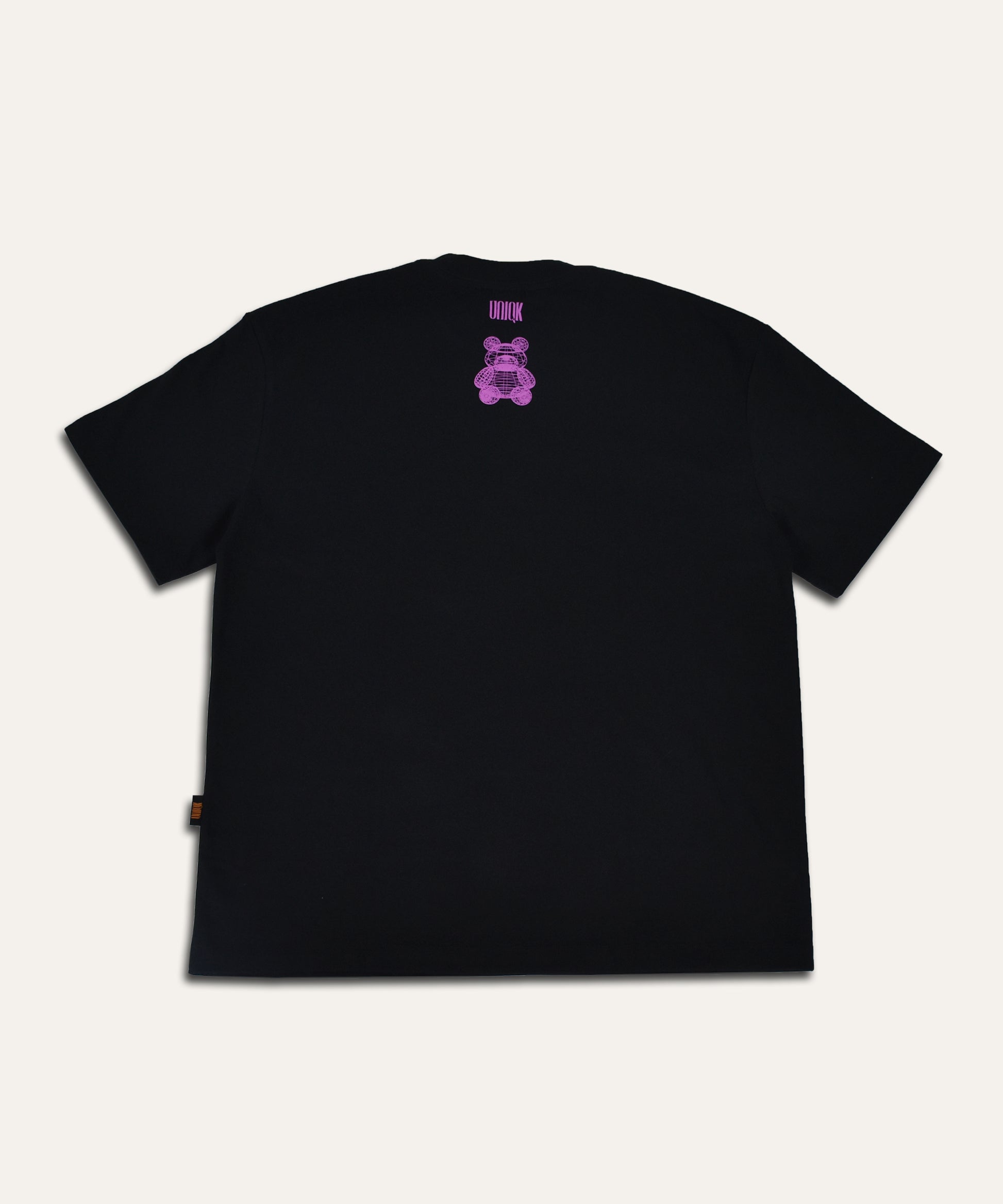 Uniqk Teddy Bear Oversized T-shirt Black Back