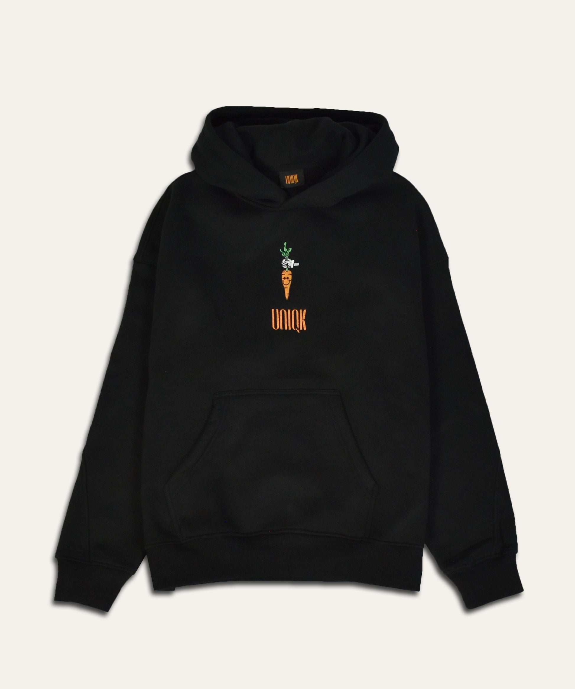 Uniqk Carrot Stick Oversized Hoodie Black