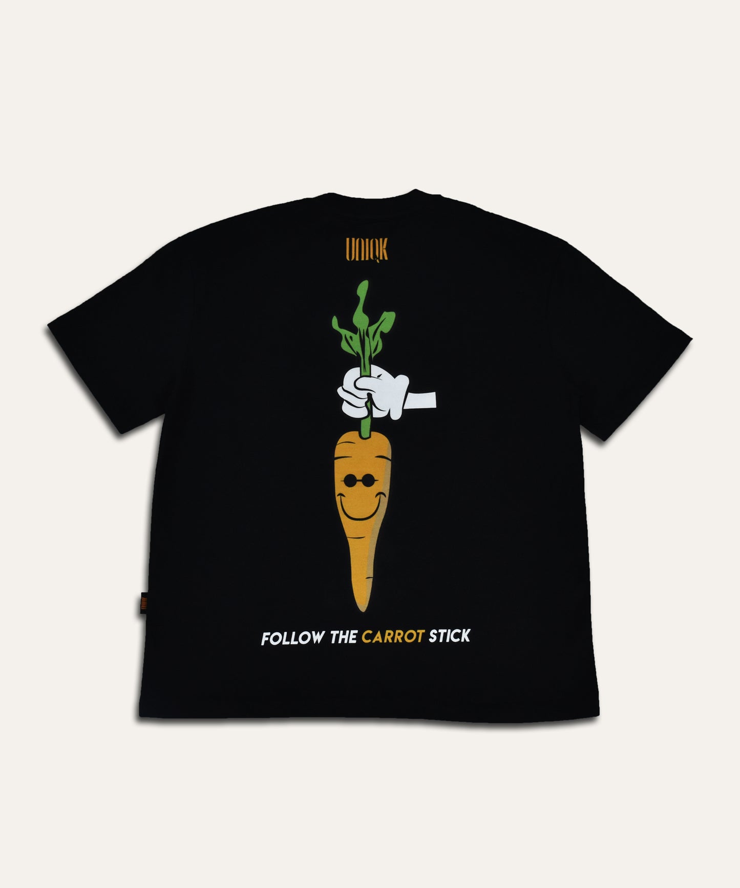 Uniqk Carrot Stick Black Oversized T-shirt Back