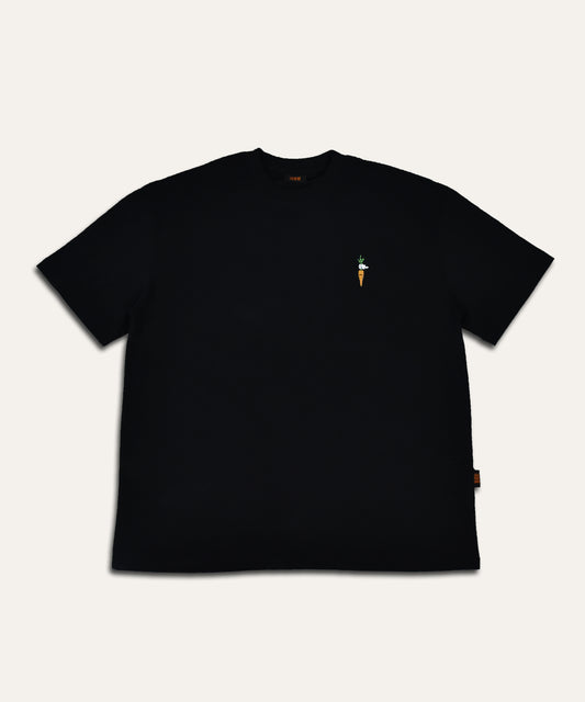 Uniqk Carrot Stick Black Oversized T-shirt